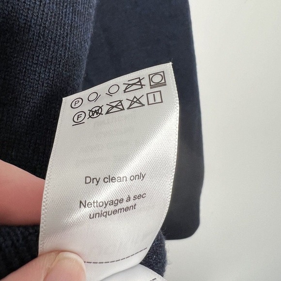 Untuckit Mens Pullover 1/4 Zip Pullover Sweater Merino Wool Size XL Navy Blue - Picture 9 of 11